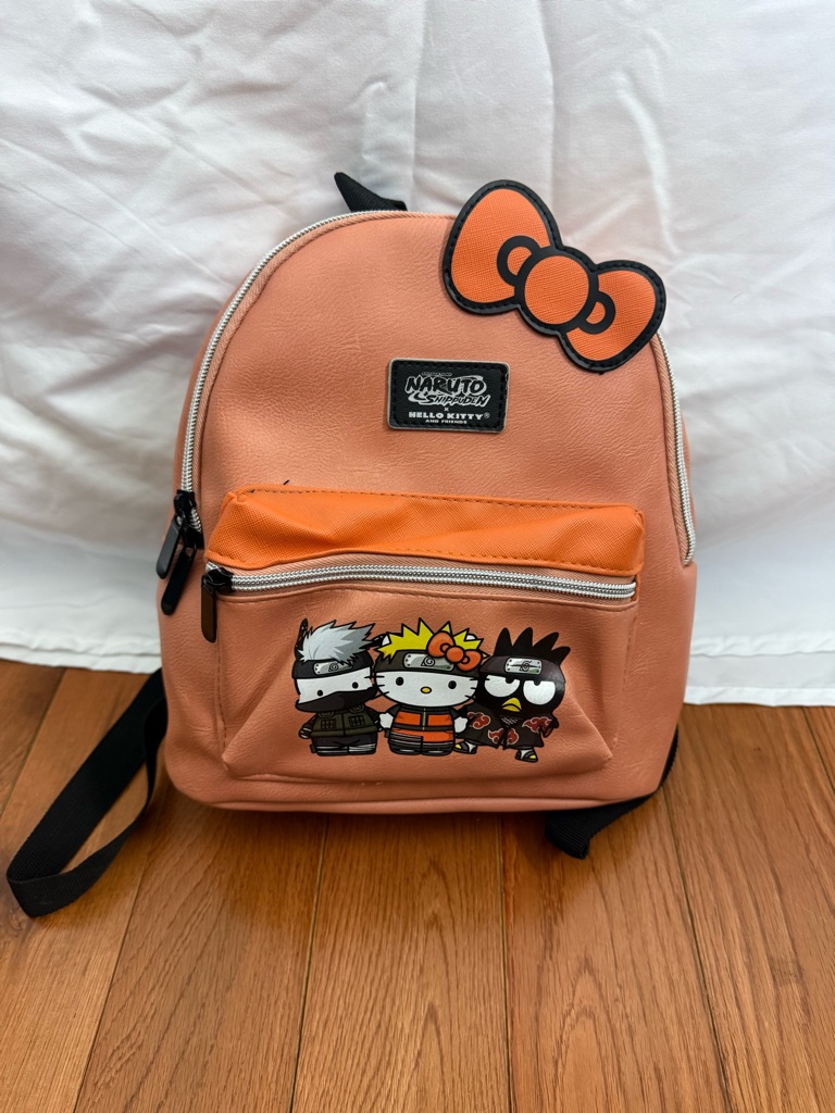 Naruto X Hello Kitty Mini Backpack Nwot